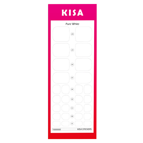 KISA.STICKERS Пленки для педикюра Pure White kisa stickers пленки для педикюра mystic leo