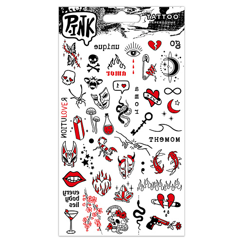 P.INK Наклейки-тату переводны Минимализм Красный светящиеся наклейки тату переводные гарри поттер 110х200