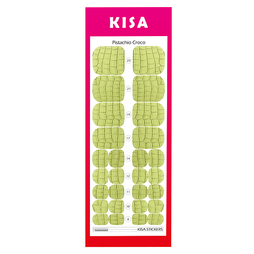 KISA.STICKERS Пленки для педикюра Pistachio Croco kisa stickers пленки для педикюра pistachio croco
