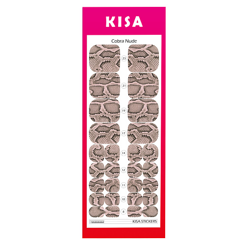 KISA.STICKERS Пленки для педикюра Cobra Nude kisa stickers пленки для маникюра pink fire