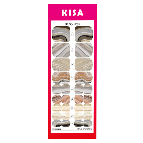 KISA.STICKERS Пленки для педикюра Honey Onyx kisa stickers пленки для педикюра pastel lilac