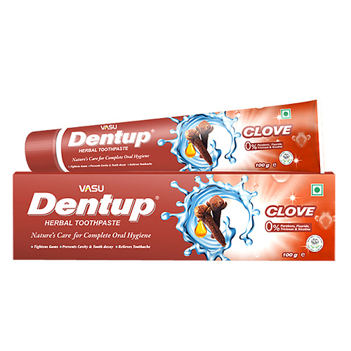 VASU Зубная паста защита от кариеса Dentup гвоздика 100 зубная паста aasha herbals гвоздика и барлерия 100 г