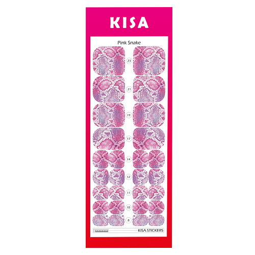 KISA.STICKERS Пленки для педикюра Pink Snake kisa stickers пленки для маникюра turf mamba