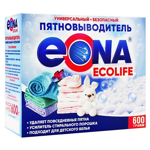 EONA Пятновыводитель универсальный Ecolife 600 clean home отбеливатель пятновыводитель экспресс эффект 1000