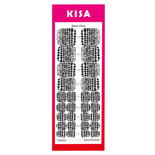 KISA.STICKERS Пленки для педикюра Black dots kisa stickers пленки для маникюра turf mamba