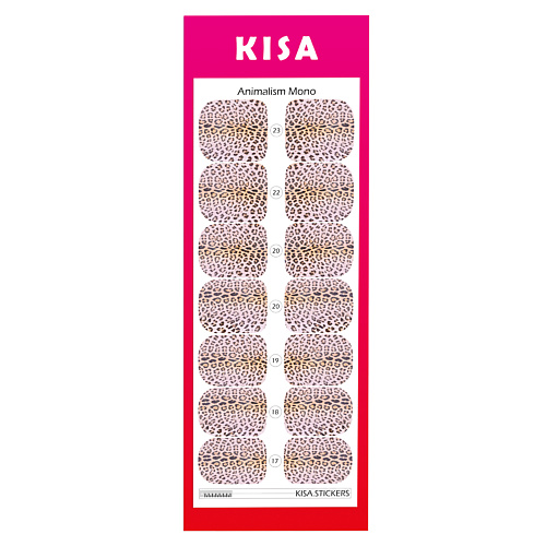 KISA.STICKERS Пленки для педикюра на большой палец Animalizm Mono kisa stickers пленки для маникюра fancy camo