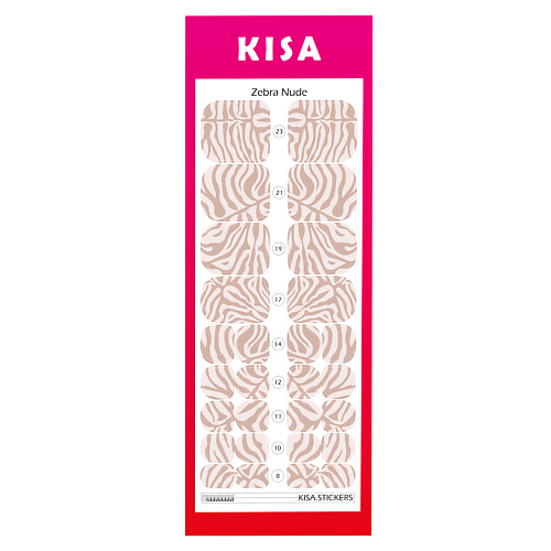 KISA.STICKERS Пленки для педикюра Zebra Nude kisa stickers пленки для маникюра pure white