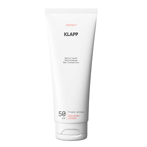 фото Klapp cosmetics солнцезащитный лосьон для тела spf50/level performance sun protection 200
