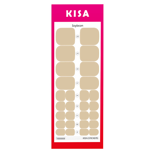 KISA.STICKERS Пленки для педикюра Soybean kisa stickers пленки для маникюра pure white