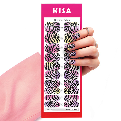 KISA.STICKERS Пленки для маникюра Gradient Zebra kisa stickers пленки для педикюра basil