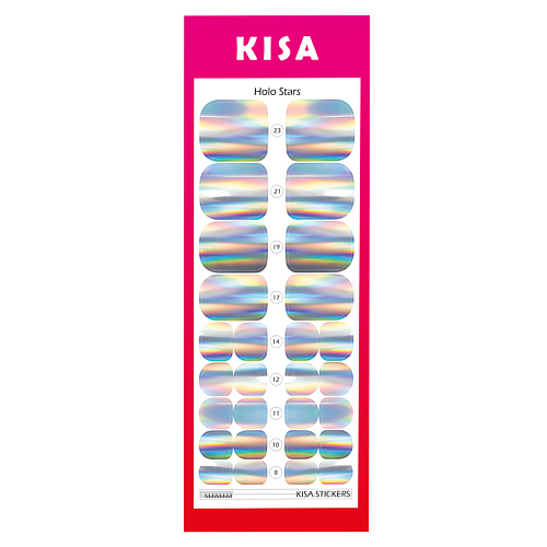 KISA.STICKERS Пленки для педикюра Holo Stars kisa stickers пленки для маникюра turf mamba
