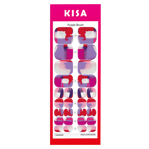 KISA.STICKERS Пленки для педикюра Purple Brush kisa stickers пленки для маникюра turf mamba