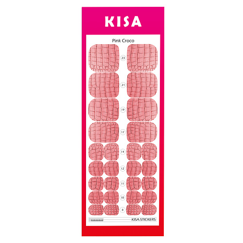 KISA.STICKERS Пленки для педикюра Pink Croco kisa stickers пленки для педикюра mystic leo