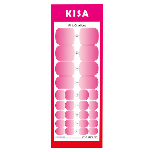 KISA.STICKERS Пленки для педикюра Pink Gradient kisa stickers пленки для маникюра pink fire