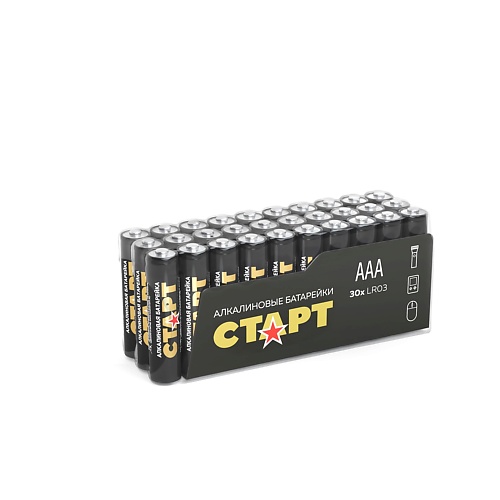 СТАРТ Батарейки алкалиновые LR03 (ААА), мизинчиковые 30 батарейки camelion lr03 plus alkaline bl 4 lr03 4 шт