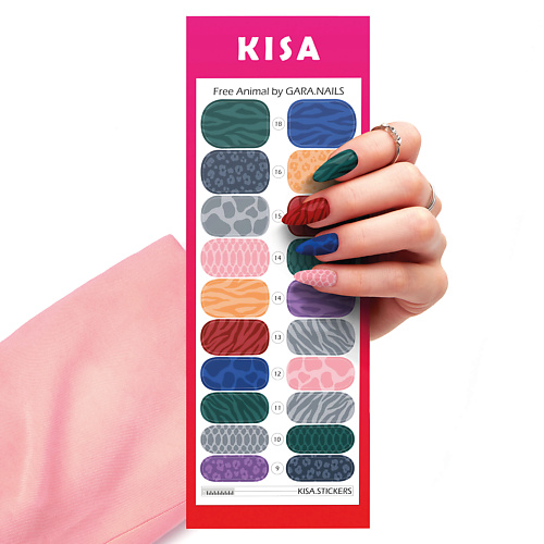 KISA.STICKERS Пленки для маникюра Free Animal kisa stickers пленки для маникюра pink fire