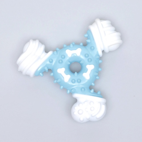 фото Пижон игрушка двухслойная (твердый и мягкий пластик) "кость-треугольник"