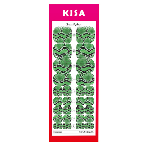 KISA.STICKERS Пленки для педикюра Grass Python kisa stickers пленки для педикюра basil