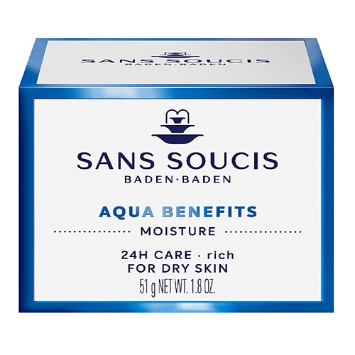 фото Sans soucis baden·baden крем для 24 -часового ухода "aqua benefits" для сухой кожи 50