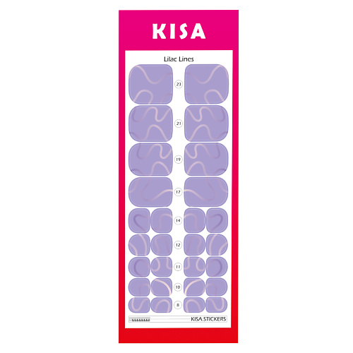 KISA.STICKERS Пленки для педикюра Lilac Lines kisa stickers пленки для маникюра pure white