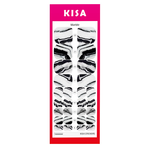KISA.STICKERS Пленки для педикюра Marble kisa stickers пленки для маникюра creamy python