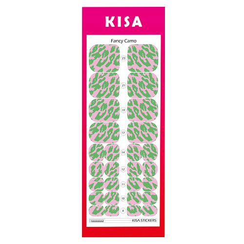 KISA.STICKERS Пленки для педикюра Fancy Camo kisa stickers пленки для педикюра pink croco