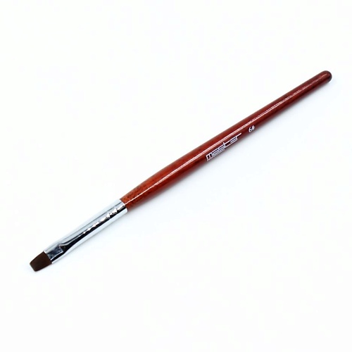 MASTER Кисть для наращивания ногтей прямая 6мм Red кисть прямая с металлическим хвостиком для окрашивания 252 58 мм черная