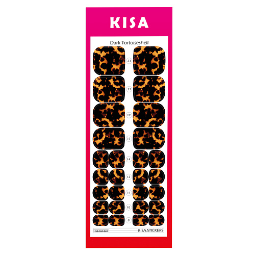 Наклейки для ногтей KISA.STICKERS Пленки для педикюра Dark Tortoiseshell цена и фото