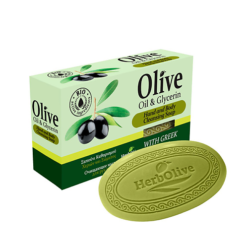 HERBOLIVE Оливковое мыло с глицерином 85 herbolive оливковое мыло с диктамосом критская душица 85