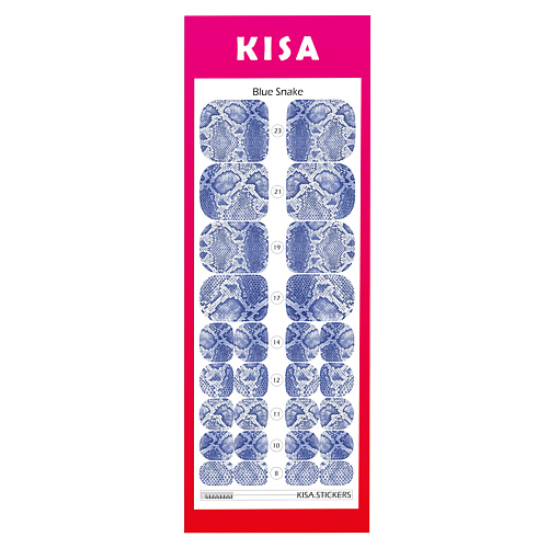 KISA.STICKERS Пленки для педикюра Blue Snake kisa stickers пленки для маникюра pink fire