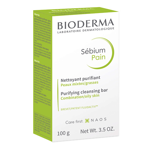 BIODERMA Мыло очищающее для жирной и комбинированной кожи лица и тела Sebium 100.0 khadi натуральное очищающее мыло микс фрукты 125