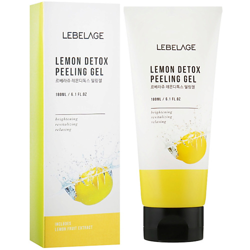 LEBELAGE Гель скатка отшелушивающий для кожи лица и шеи с экстрактом лимона 180 лосьон гель для поверхностного химического пилинга pyruvicpeel 40%
