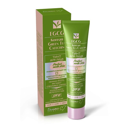 БЕЛИТА-М Тинт для лица EGCG Korean Green tea Perfect Nude Skin универсальный тон spf 15 консилер для лица shu nude