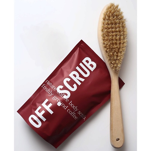 OFF.SCRUB Подарочный набор для тела: кокосовый скраб и щетка крошка я набор для ухода за волосами расческа и щетка