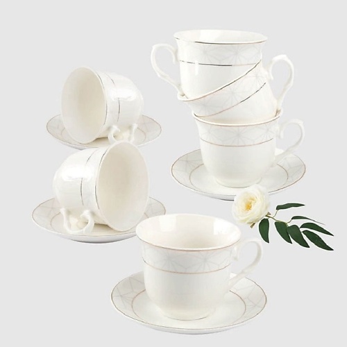 ARYA HOME COLLECTION Чайный Набор Exclusive Belle чайный сервиз cmielow rococo белый с золотой окантовкой из 15 предметов