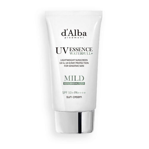 D`ALBA Солнцезащитный крем для лица Waterfull Mild Sun Cream SPF 50+ PA++++ 50.0 uiq солнцезащитный крем для лица biome remedy mild sun cream 50 0