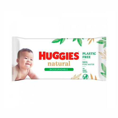 HUGGIES Влажные салфетки Natural биоразлагаемые 48 huggies влажные салфетки all over clean 56