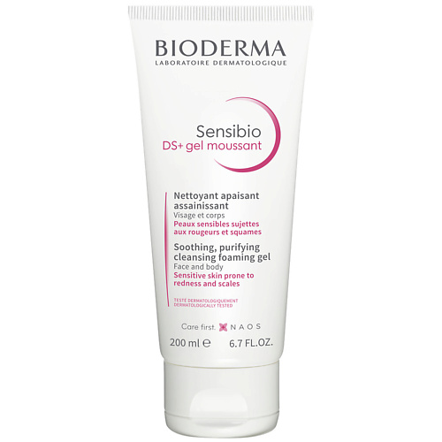 BIODERMA Очищающий гель против раздражения и шелушения кожи Sensibio DS+ 200