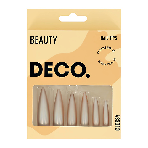 DECO. Набор накладных ногтей с клеевыми стикерами BEAUTY deco набор накладных ногтей pastel power flow