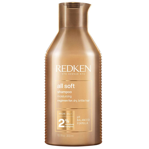фото Redken питательный смягчающий шампунь all soft, для сухих и жестких волос 300