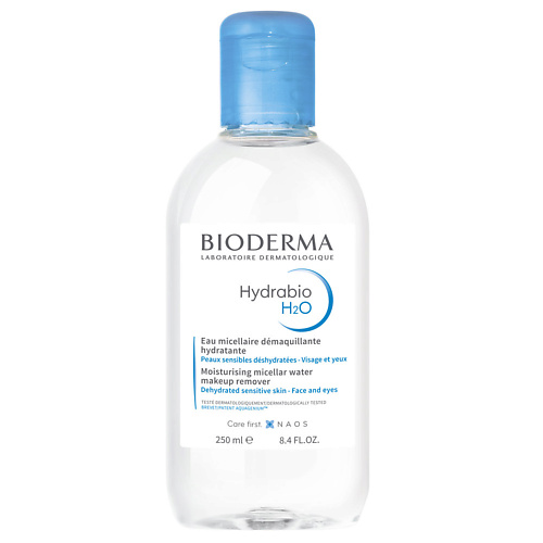 BIODERMA Мицеллярная вода очищающая для сухой и обезвоженной кожи лица Hydrabio H2O 250.0 bioderma мицеллярная вода очищающая для жирной и проблемной кожи лица с помпой sebium 500 0