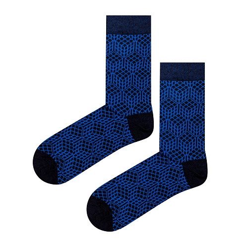 DEGA Носки Кубики Dark Blue гениальные носки вязание на спицах энциклопедия конструктор