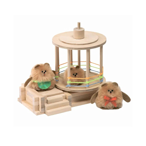 PELSI Конструктор для детей Лесная карусель с куклами 1 pelsi конструктор для детей избушка три медведя с электропроводкой 1