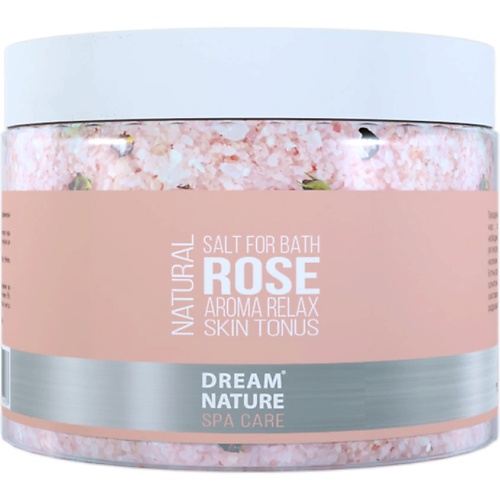 DREAM NATURE SPA CARE Соль для ванн с цветами розы 600.0 соль для ванн dream nature с ами розы 600 г