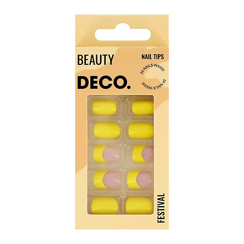 DECO. Набор накладных ногтей с клеевыми стикерами BEAUTY beauty shine масло для ногтей и кутикулы ананас