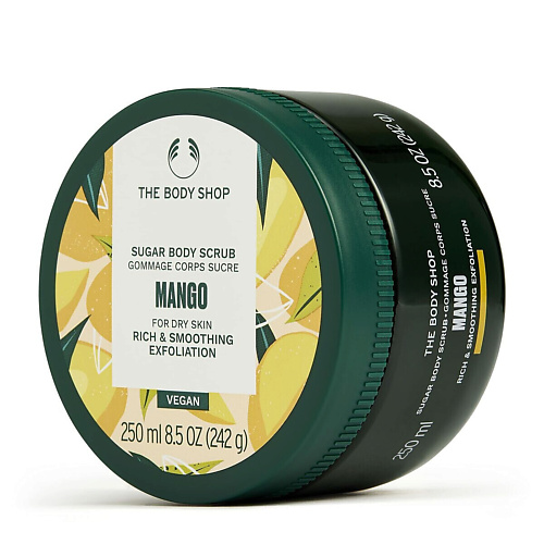 THE BODY SHOP Сахарный скраб Mango для сухой кожи тела 250.0 aravia professional organic антицеллюлитный сухой скраб для тела citrus coffee 300 г