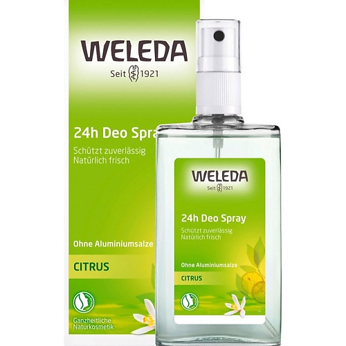 WELEDA Натуральный цитрусовый дезодорант-спрей Citrus 100 weleda розовый дезодорант