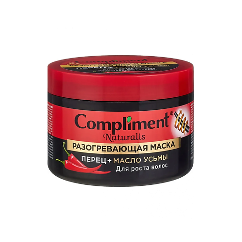 COMPLIMENT Маска для волос разогревающая перец+масло усьмы Naturalis 500 compliment крем масло для рук и тела 5 в 1 argan oil 400
