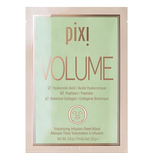 PIXI Мгновенно подтягивающая тканевая маска  Volume 69.0 маска для объема волос viege treatment volume 5703 600 мл