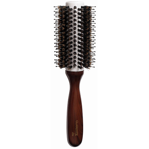 CLARETTE CEB 411 Расческа-брашинг для волос деревянная с керамическим покрытием, D 28 мм be uni утюжок для выпрямления волос с зеркальным титановым покрытием